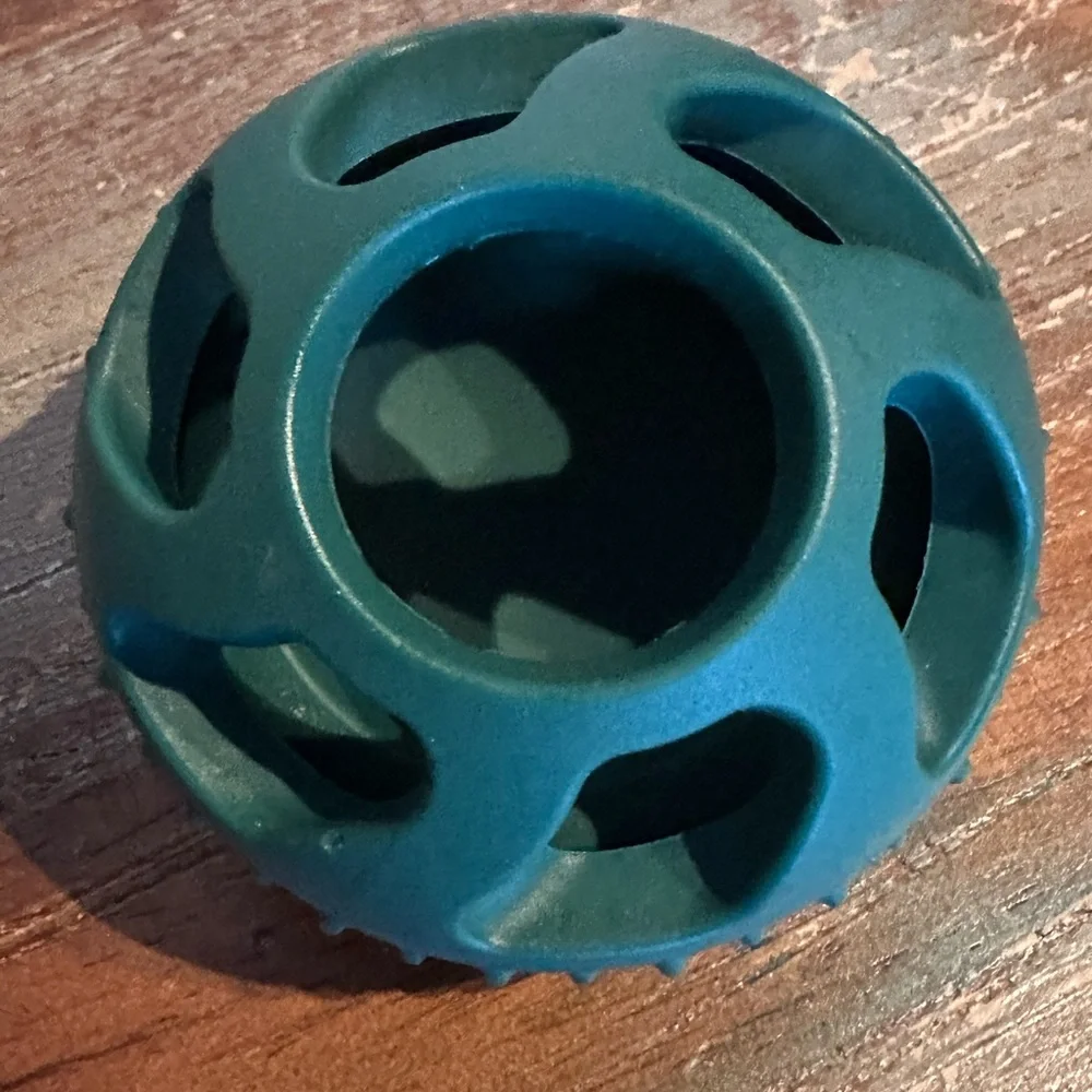 Dog treat dispenser ball